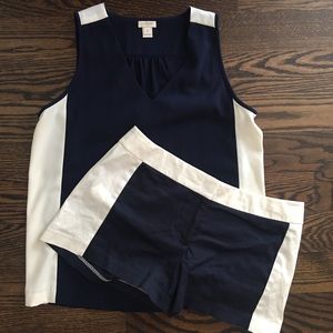NWOT Drapey Crepe Tank in Colorblock